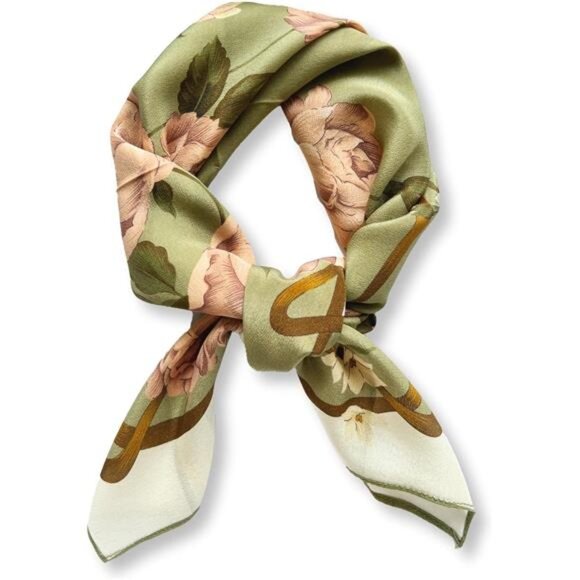 100% Pure Mulberry Silk Square Scarf 27